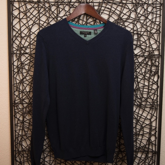 Ted Baker London Other - TED BAKER V Neck Jumper Knit - NEW (3) Navy